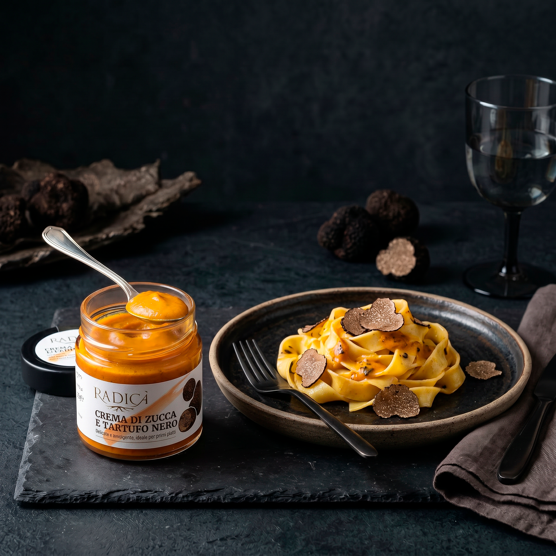 Crema di zucca e tartufo nero